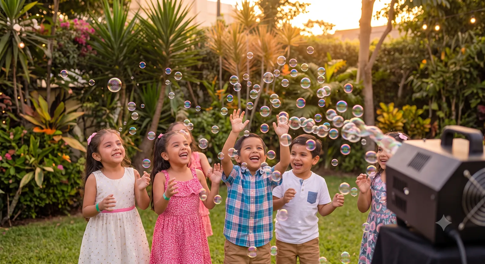Fiesta de burbujas para niños en Lima