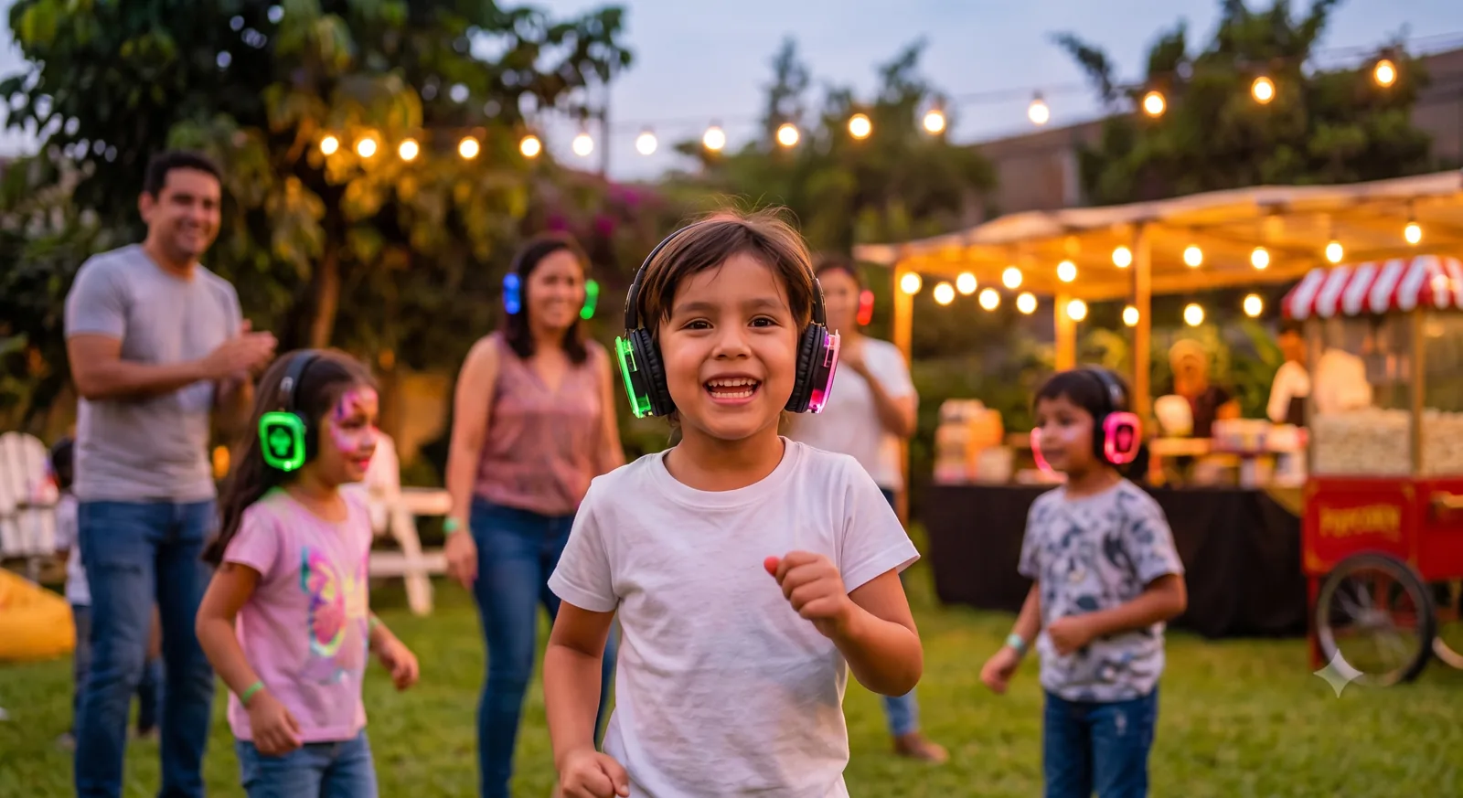 Silent Disco infantil con audífonos LED